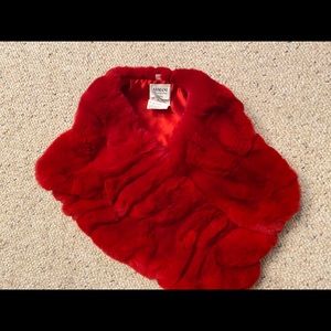 Armani Collezioni Fur Snap Shrug 30” end to end